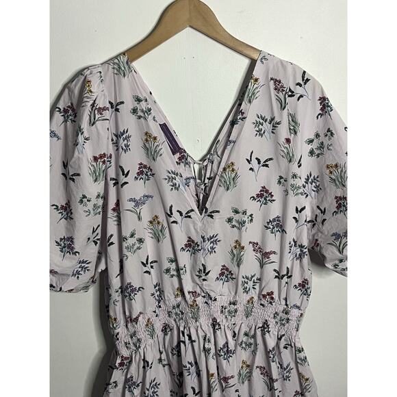 Adore Me Organic Cotton Maxine Smocked Waist Lace Up Back Midi Dress Women’s 3X - Picture 7 of 11